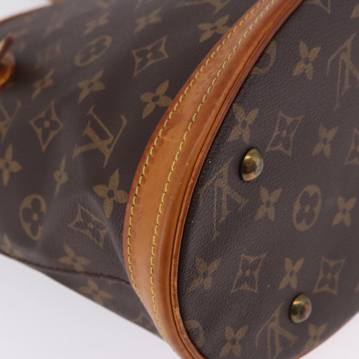 LOUIS VUITTON Monogram Bucket PM Shoulder Bag M42238 LV Auth 199887