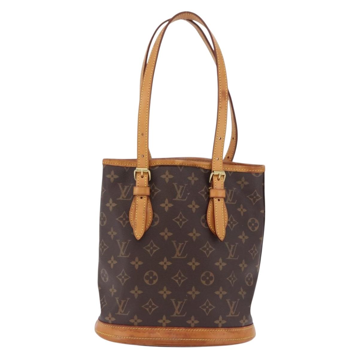 LOUIS VUITTON Monogram Bucket PM Shoulder Bag M42238 LV Auth 199887