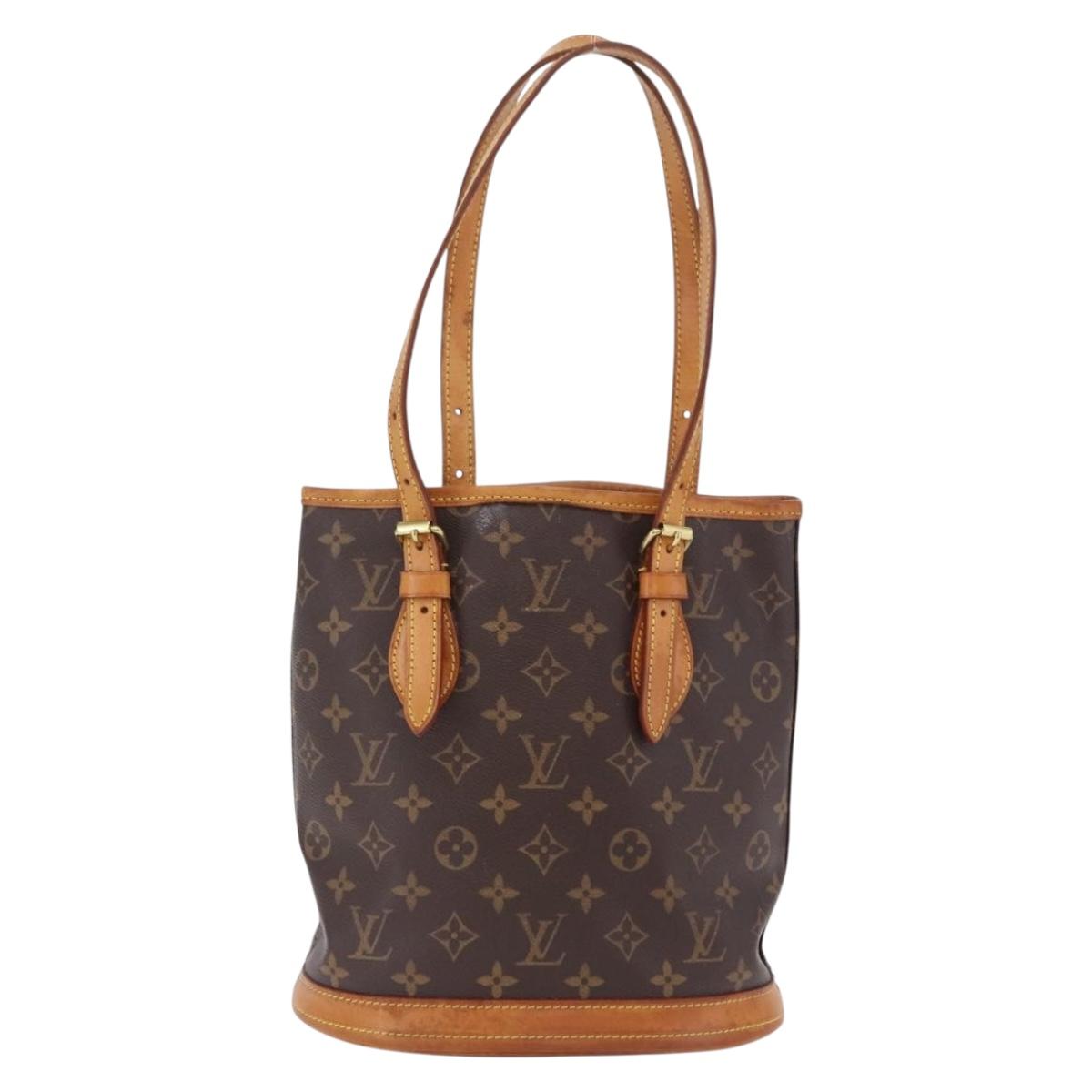 LOUIS VUITTON Monogram Bucket PM Shoulder Bag M42238 LV Auth 199887
