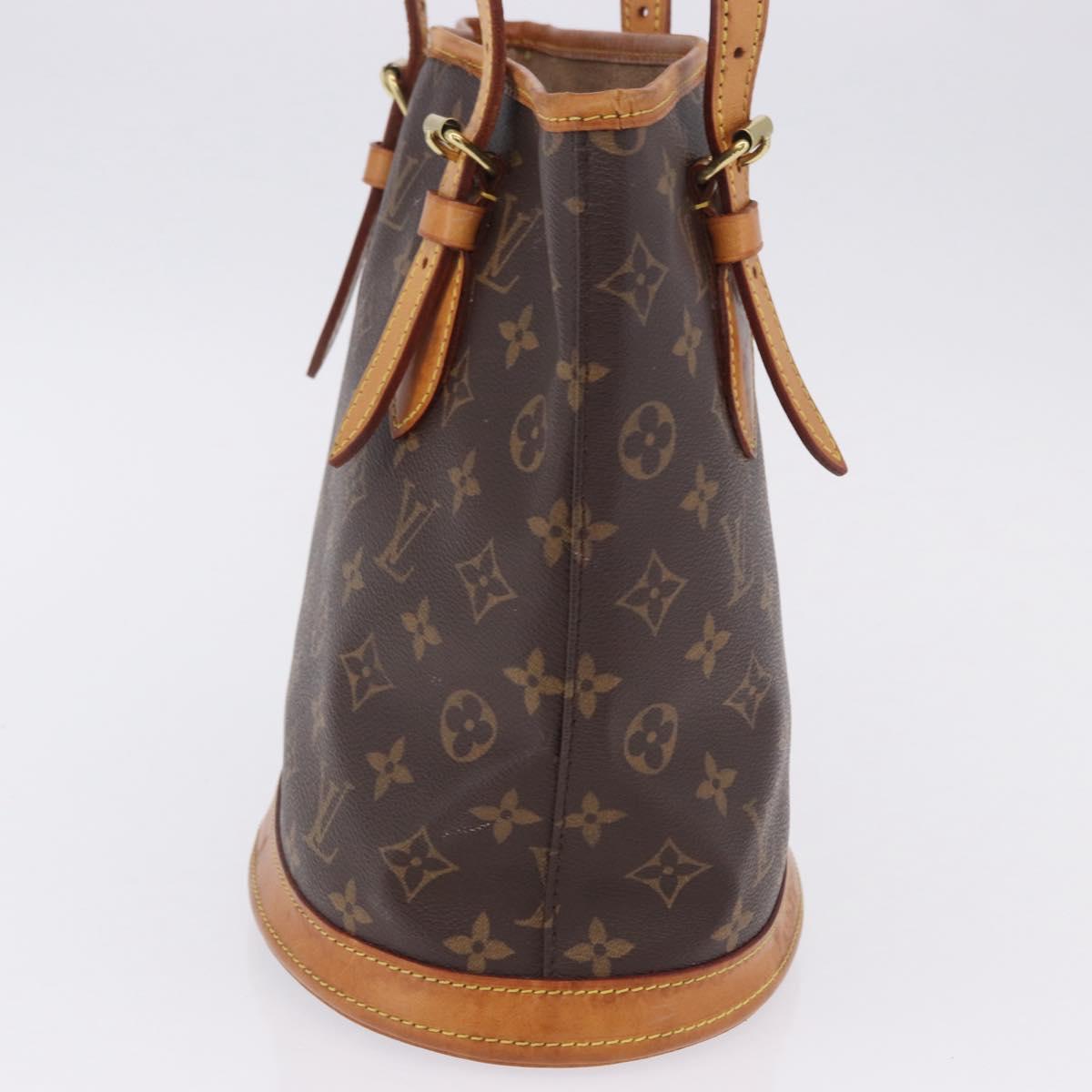 LOUIS VUITTON Monogram Bucket PM Shoulder Bag M42238 LV Auth 199887