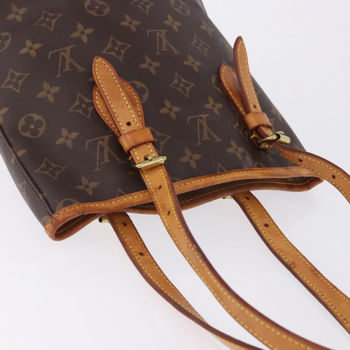 LOUIS VUITTON Monogram Bucket PM Shoulder Bag M42238 LV Auth 199887