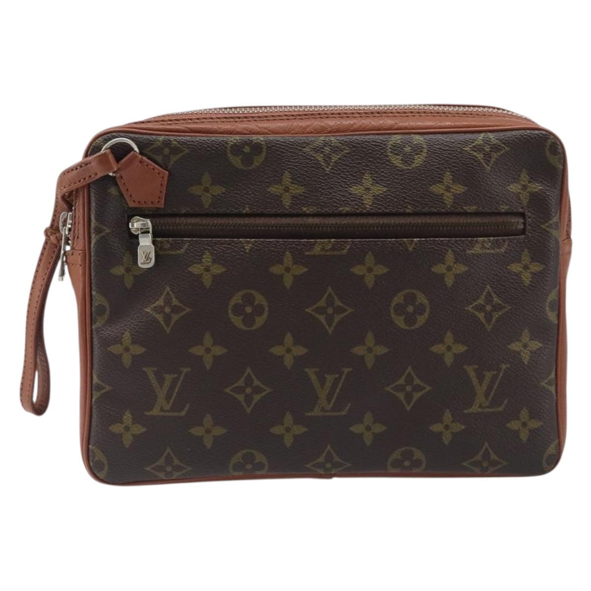 LOUIS VUITTON Monogram Sac Sports Clutch Bag LV Auth 199891A
