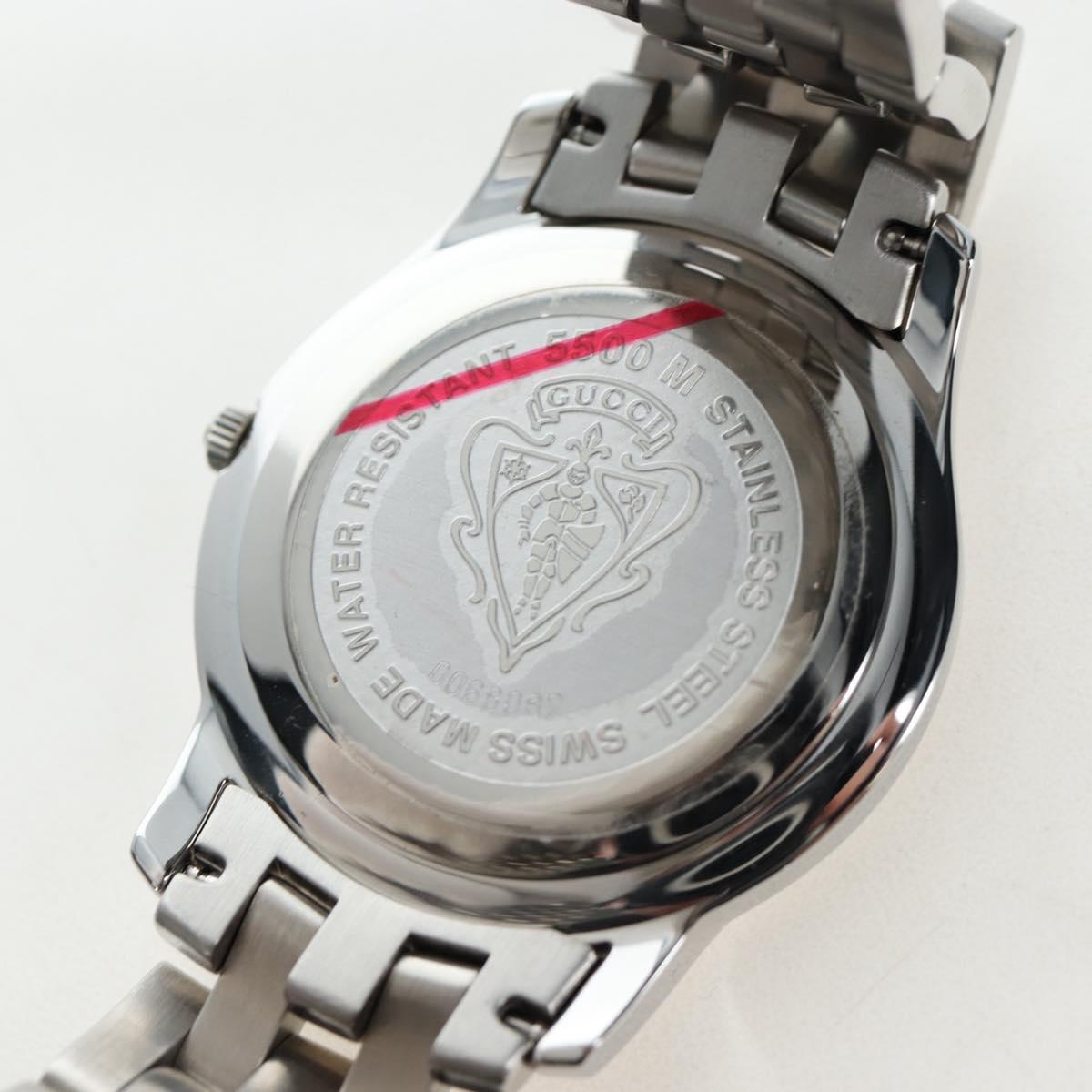 GUCCI 5500M Watches Stainless steel Silver Auth 199892M