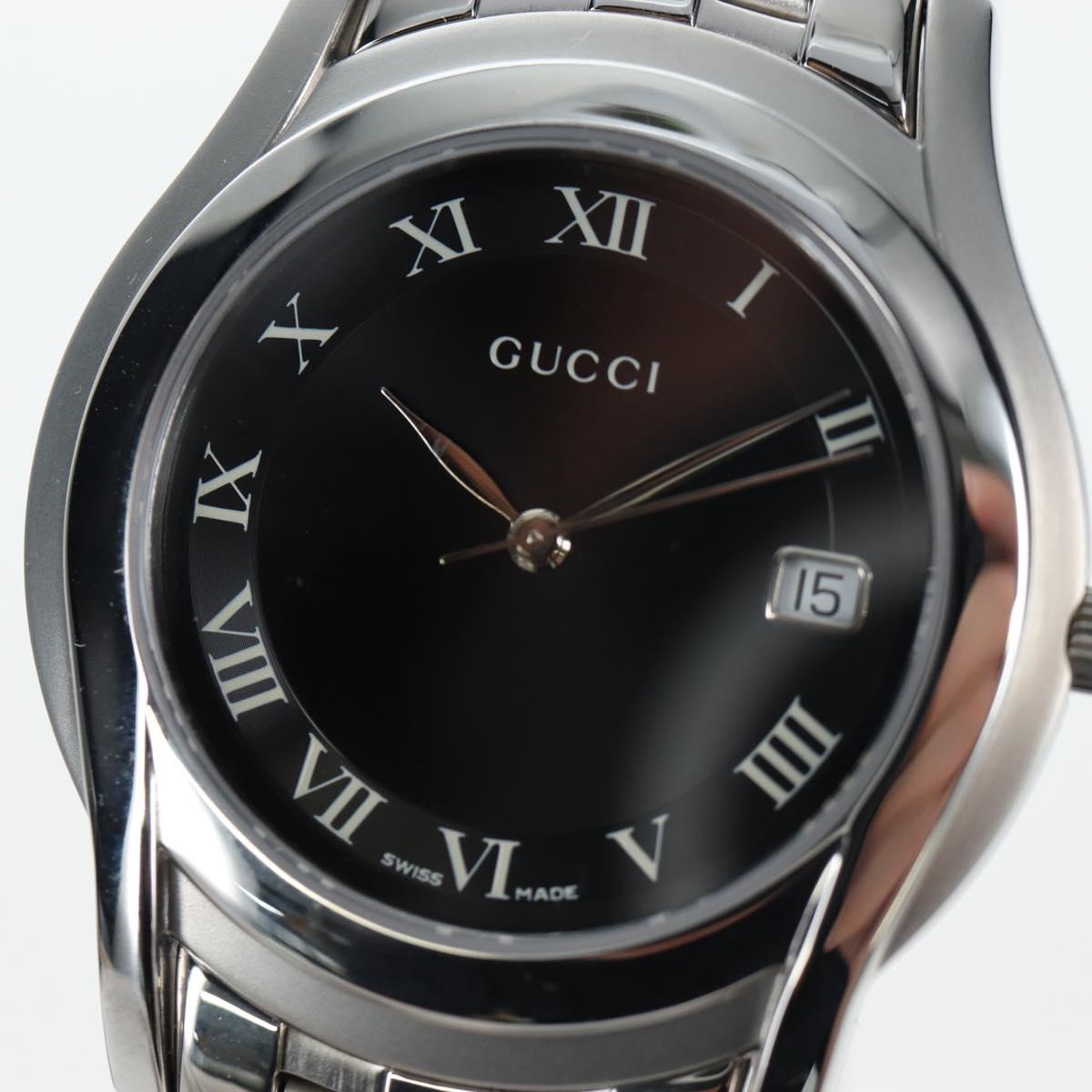 GUCCI 5500M Watches Stainless steel Silver Auth 199892M