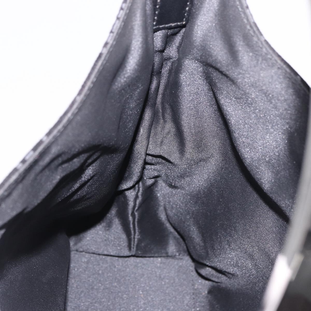 GUCCI GG Canvas Shoulder Bag Suede Black 001 3298 1669 Auth 199902A