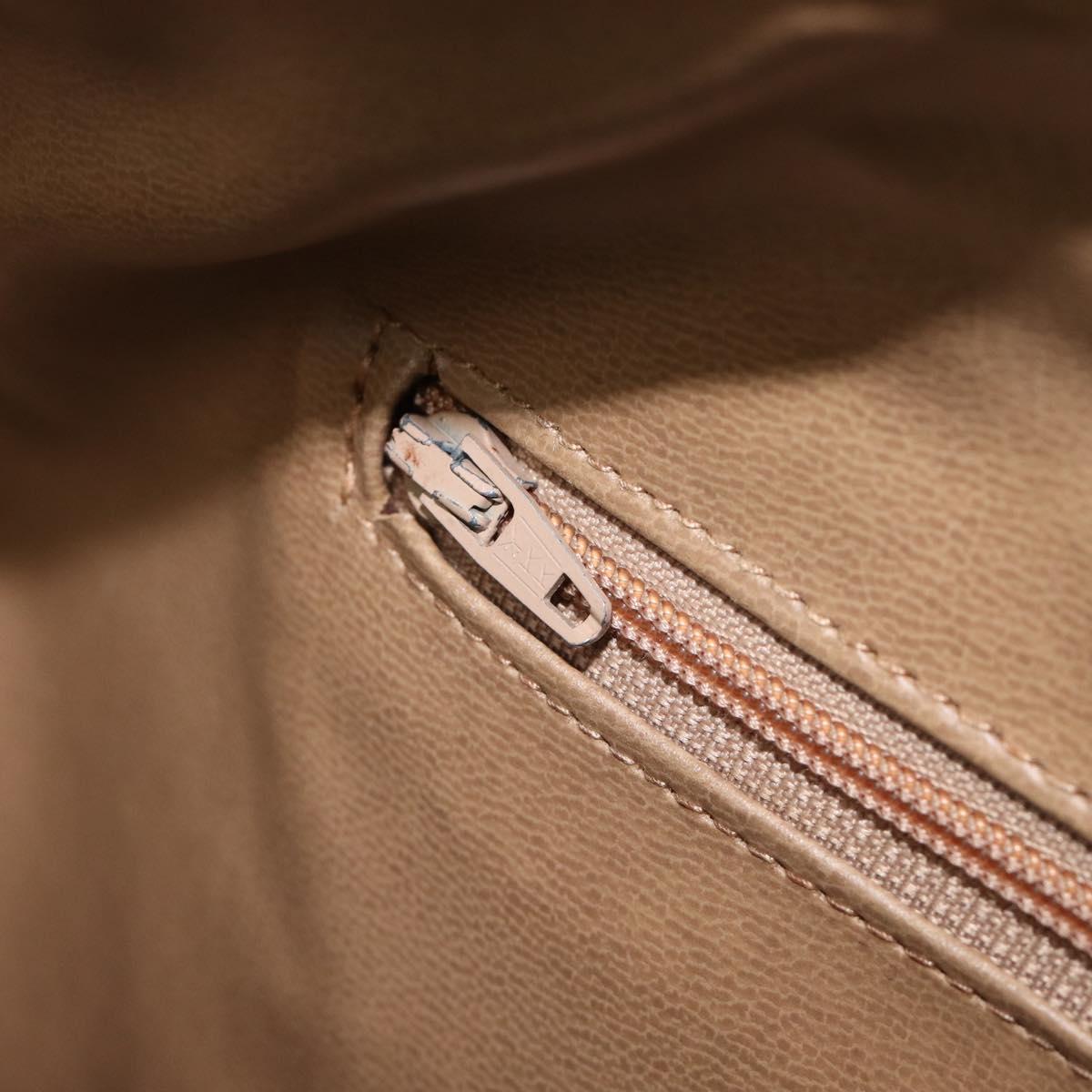 CELINE C Sulky Hand Bag PVC Beige Gold Auth 199903