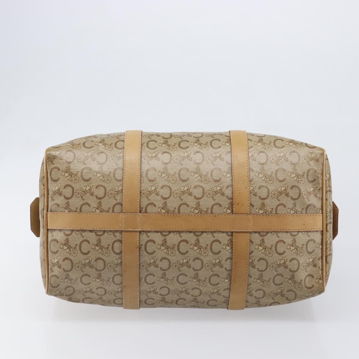 CELINE C Sulky Hand Bag PVC Beige Gold Auth 199903