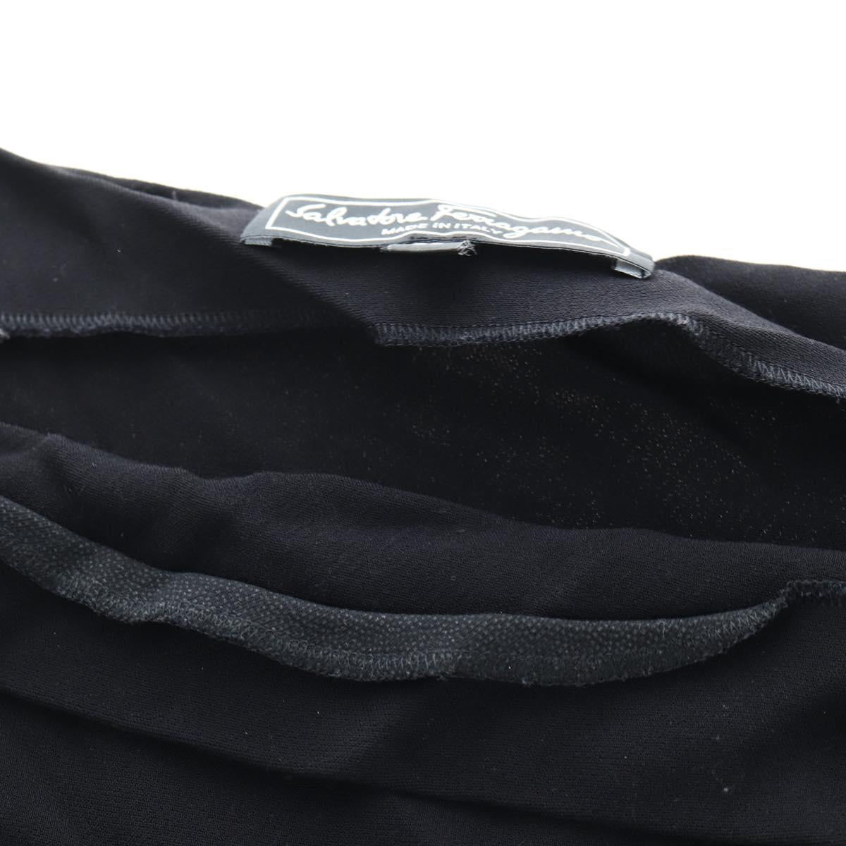 Salvatore Ferragamo One Piece Shirt Rayon 38 Black Auth 199904V