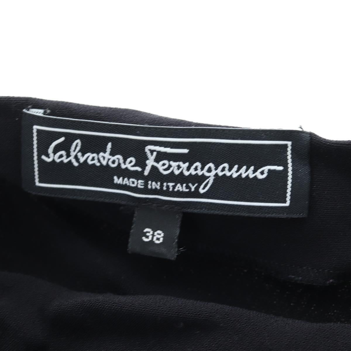 Salvatore Ferragamo One Piece Shirt Rayon 38 Black Auth 199904V