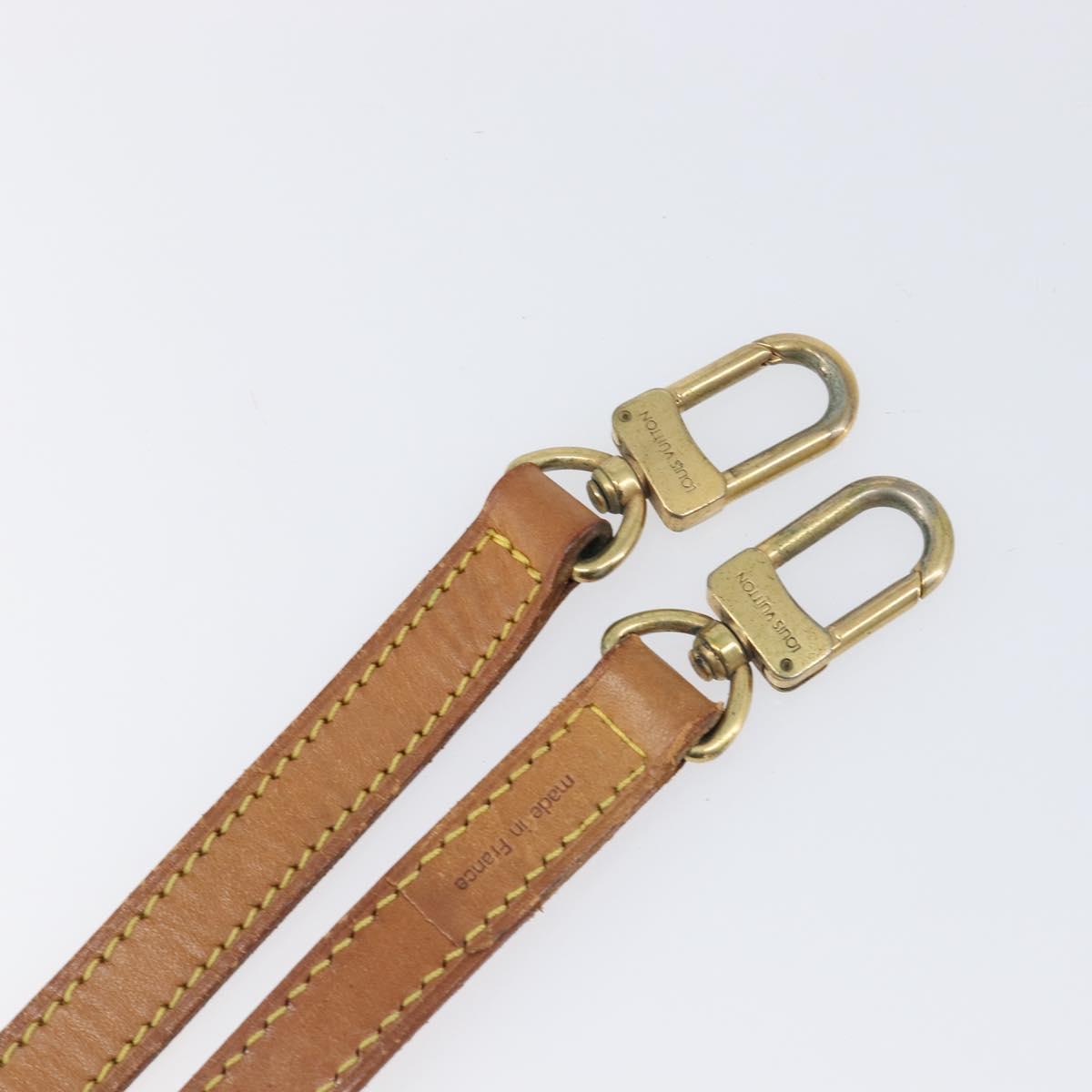 LOUIS VUITTON Nume leather Shoulder Strap Leather 39"" Beige LV Auth 199906