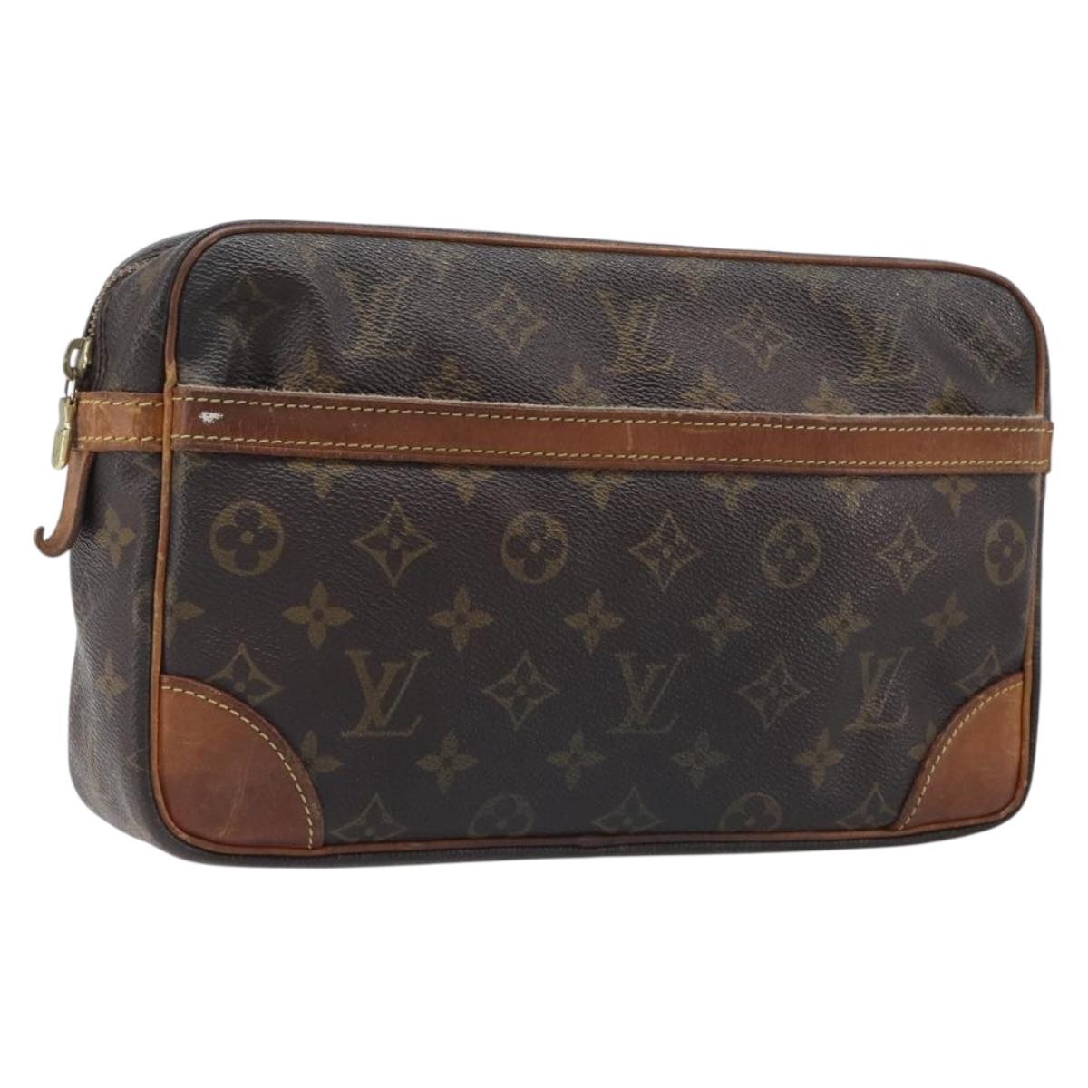 LOUIS VUITTON Monogram Compiegne 28 Clutch Bag M51845 LV Auth 199913