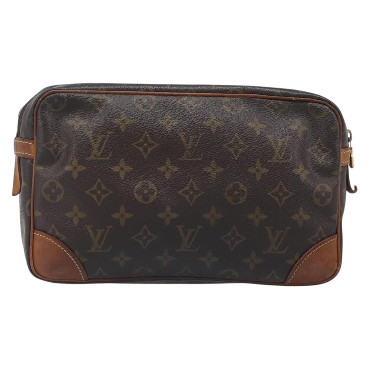 LOUIS VUITTON Monogram Compiegne 28 Clutch Bag M51845 LV Auth 199913