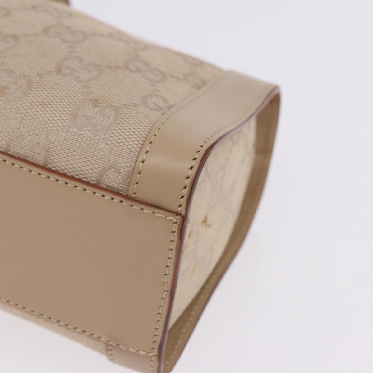 GUCCI GG Canvas Shoulder Bag Beige Gold 181092 Auth 199915