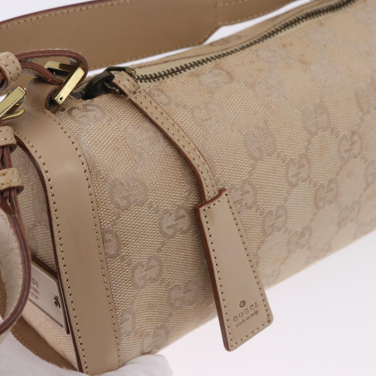 GUCCI GG Canvas Shoulder Bag Beige Gold 181092 Auth 199915
