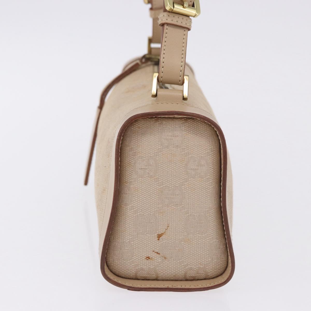 GUCCI GG Canvas Shoulder Bag Beige Gold 181092 Auth 199915