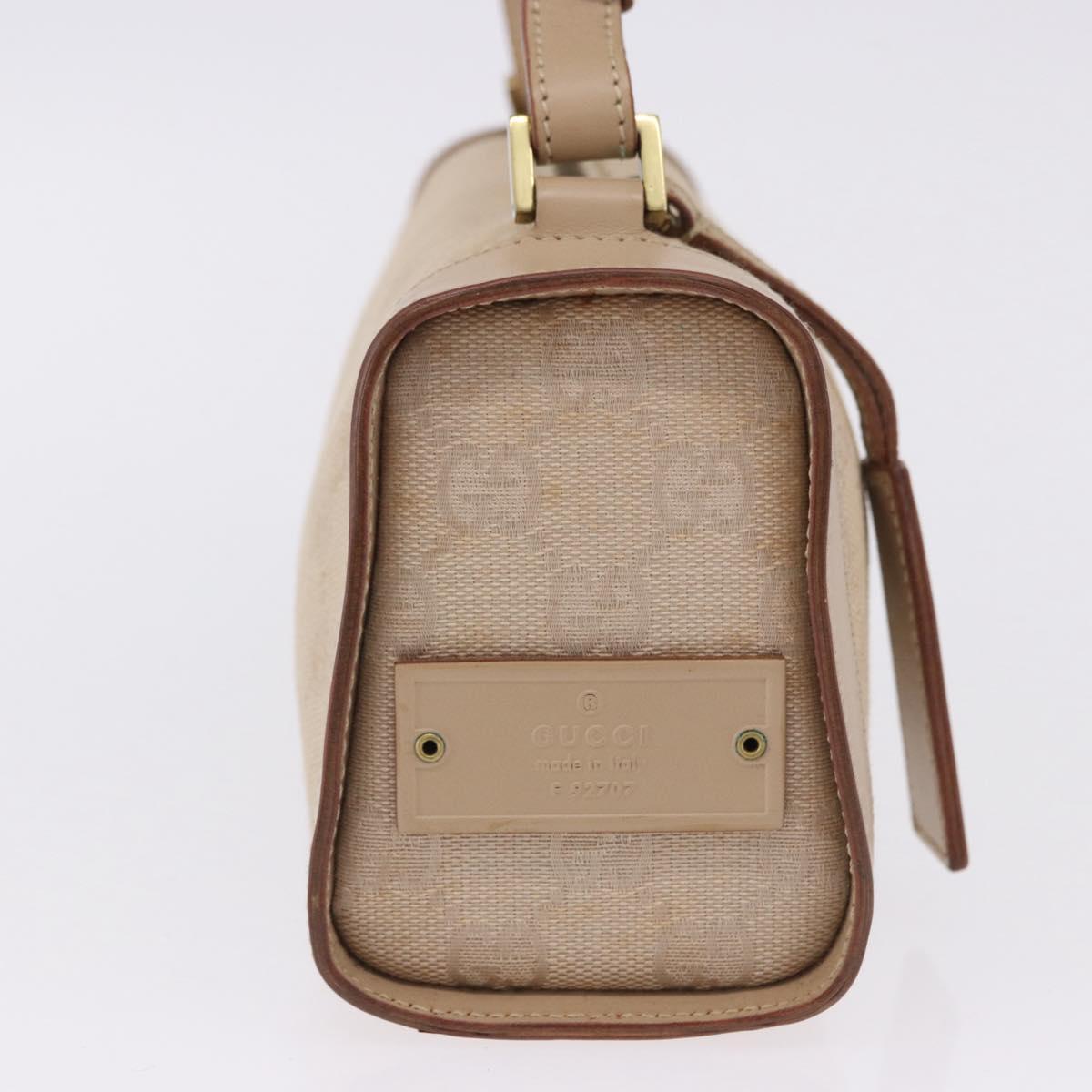 GUCCI GG Canvas Shoulder Bag Beige Gold 181092 Auth 199915