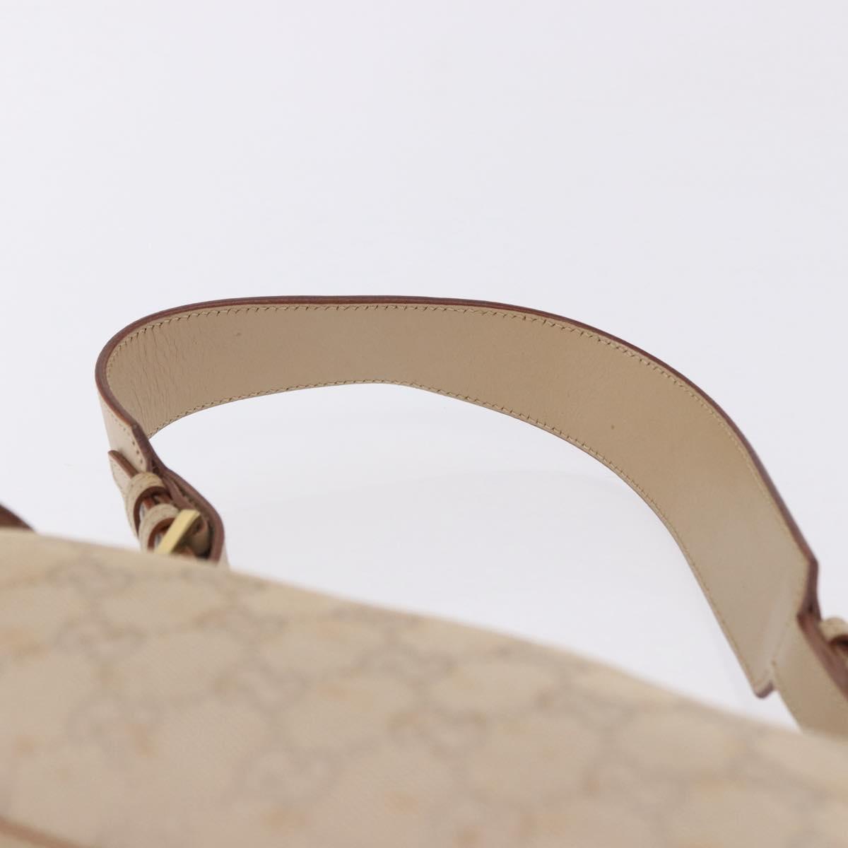 GUCCI GG Canvas Shoulder Bag Beige Gold 181092 Auth 199915