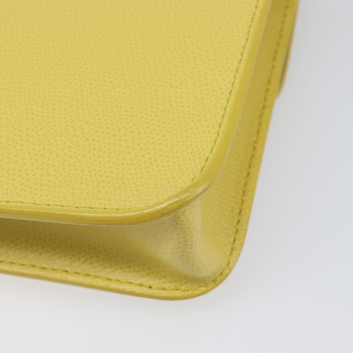 FURLA Shoulder Bag Leather Yellow Gold Auth 199917A