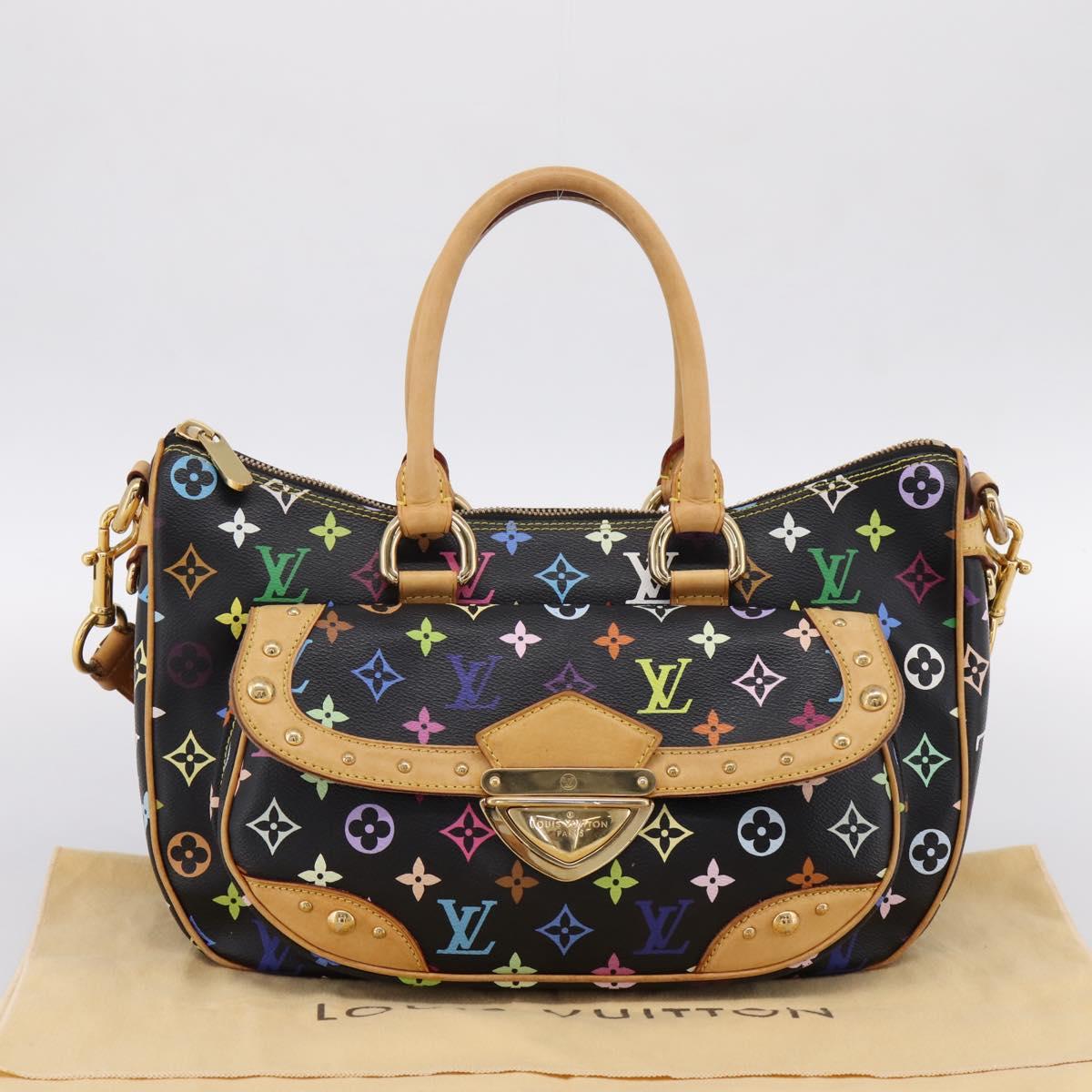 LOUIS VUITTON Monogram Multicolor Rita Tote Bag Black M40126 LV Auth 199920V