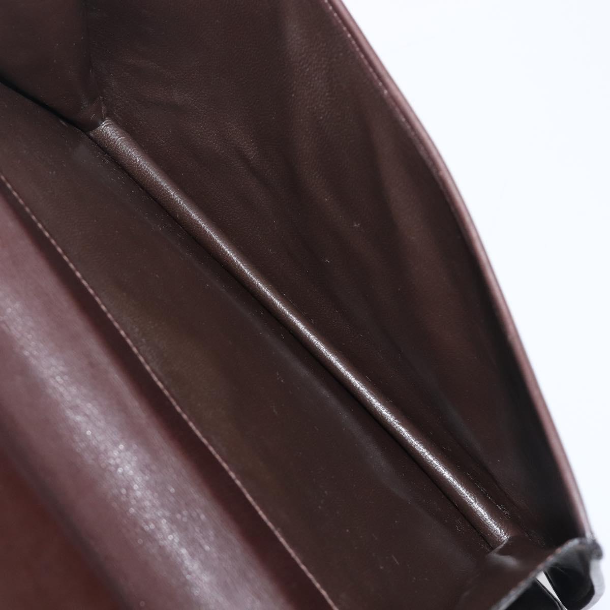 BALLY Shoulder Bag Canvas Gold Brown Auth 199922A