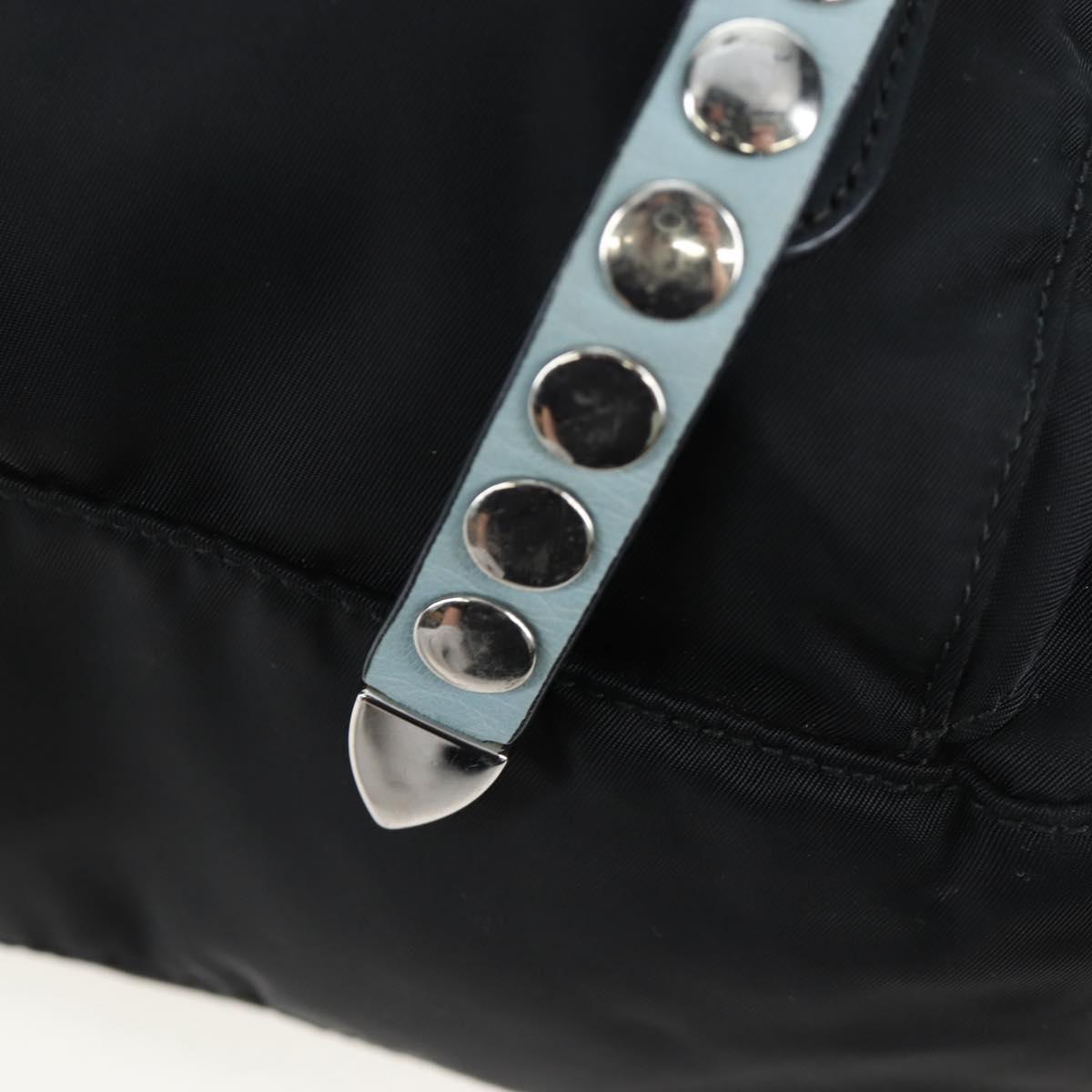 PRADA Shoulder Bag Nylon Black Silver Auth 199923SAM