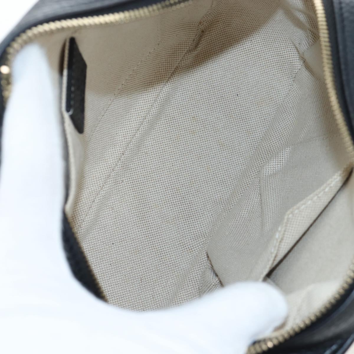 GUCCI Soho Shoulder Bag Leather Black Gold 308364 Auth 199930SAV