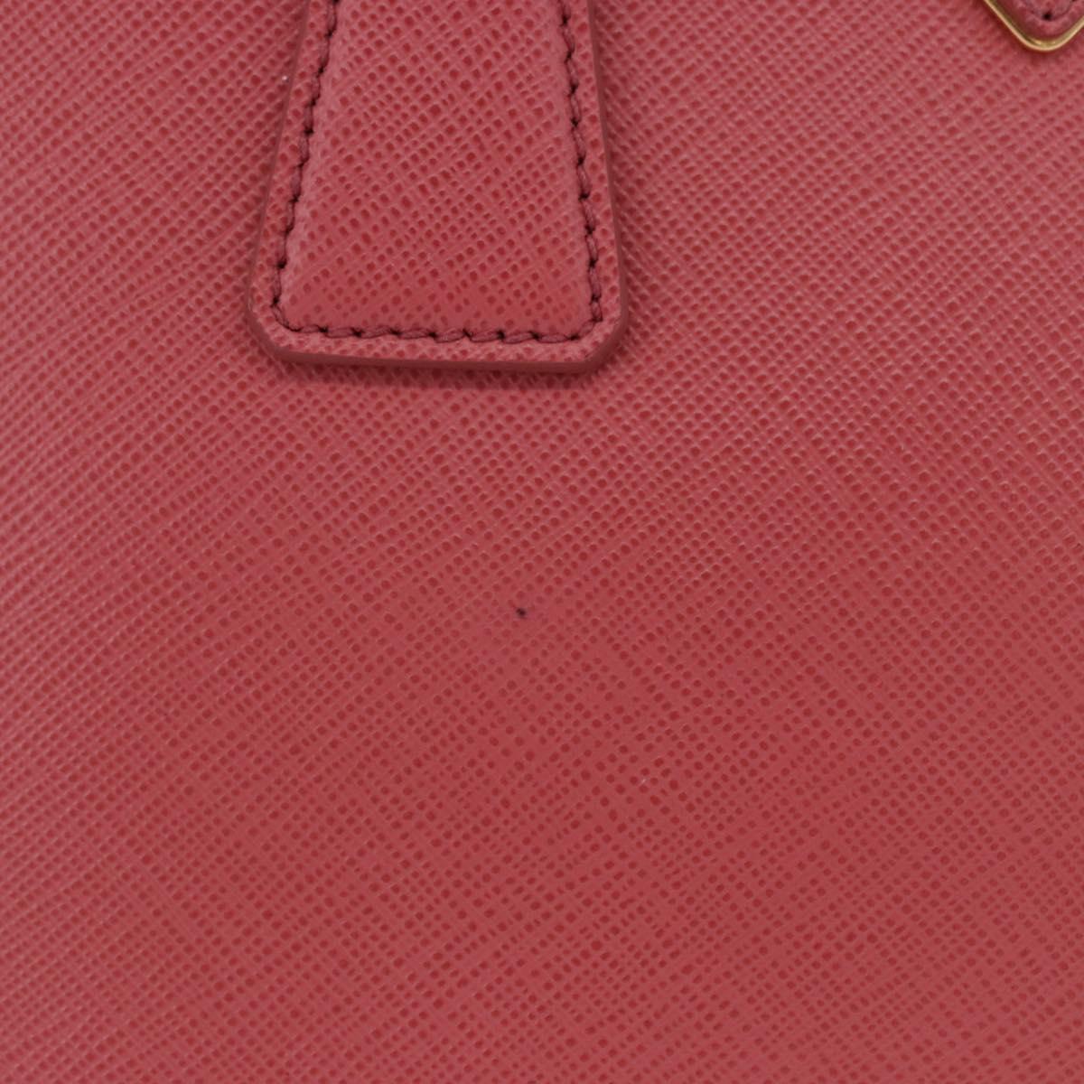 PRADA Galleria Hand Bag Saffiano 2way Pink Gold Auth 199933V