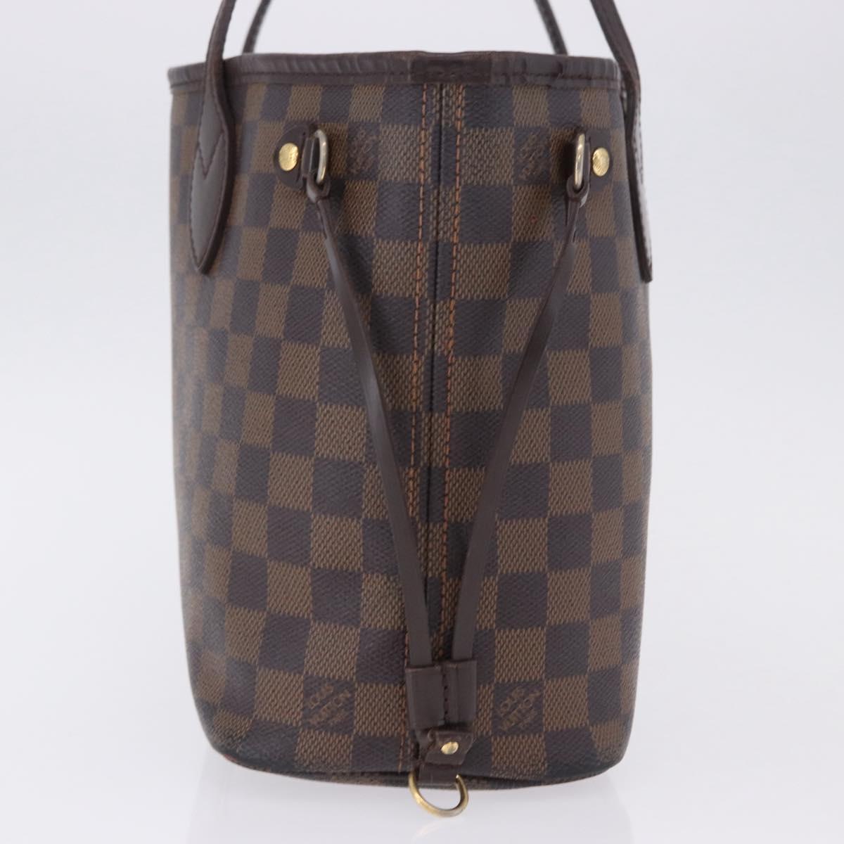LOUIS VUITTON Damier Ebene Neverfull PM Tote Bag N51109 LV Auth 199936A