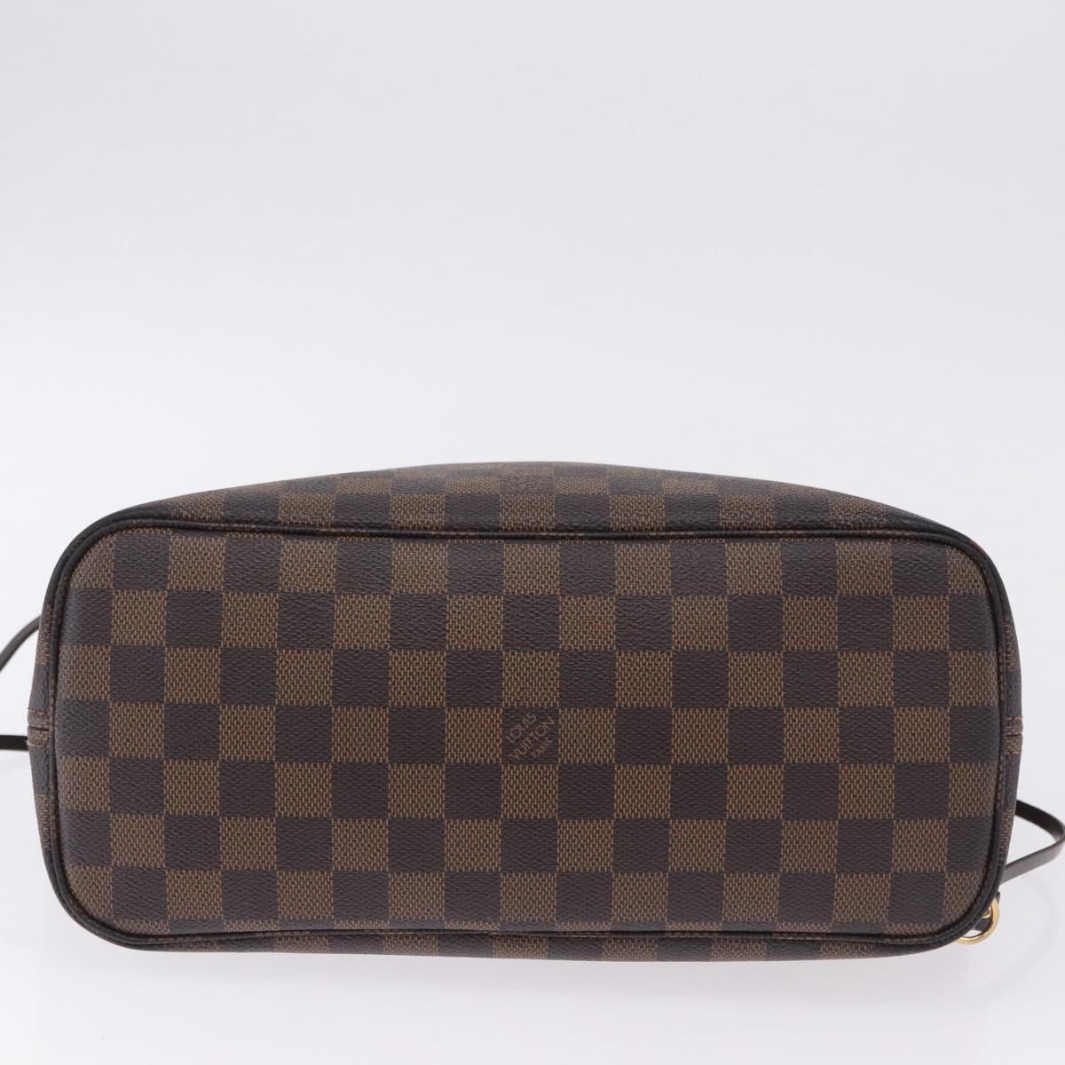 LOUIS VUITTON Damier Ebene Neverfull PM Tote Bag N51109 LV Auth 199936A