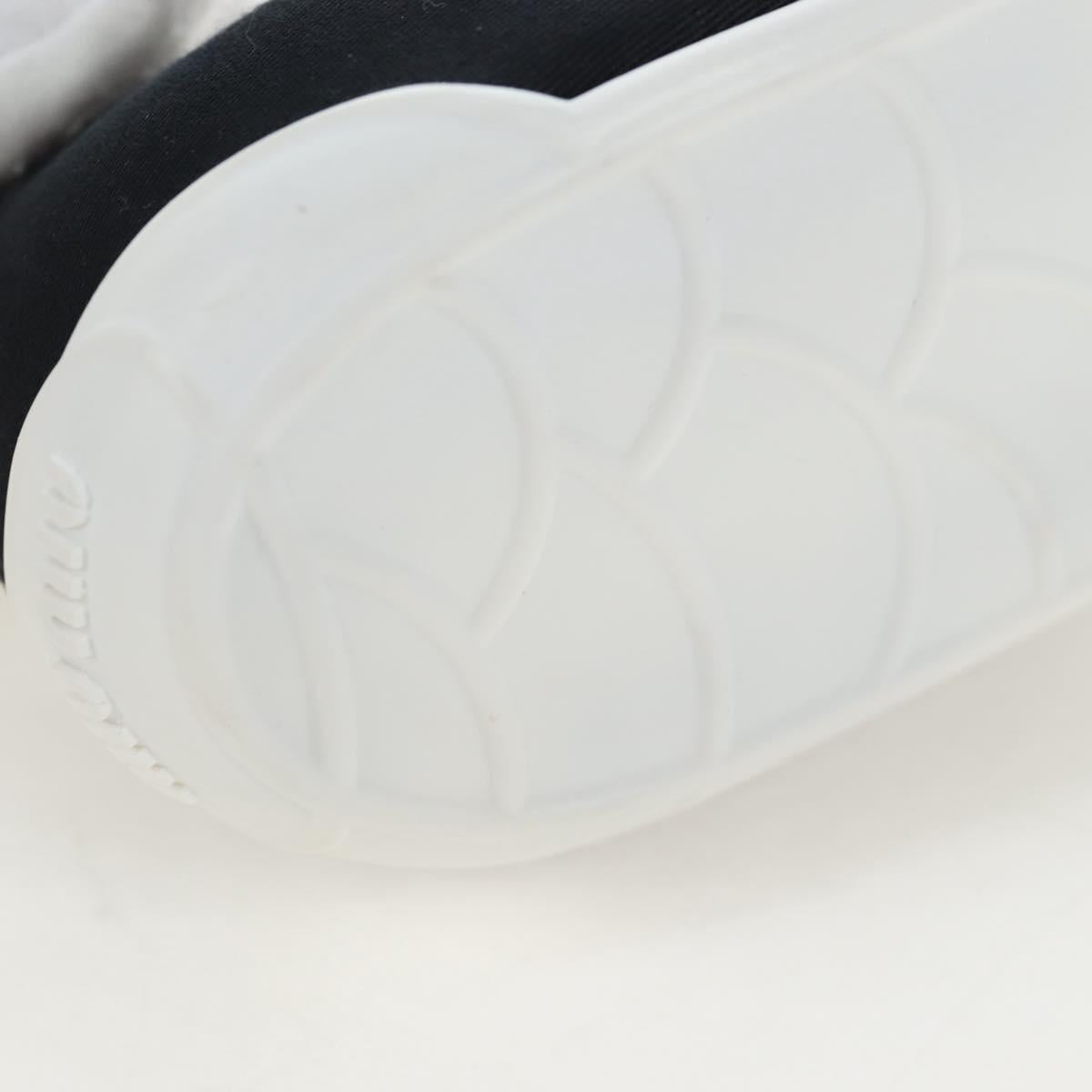 Miu Miu Ballet Shoes Canvas 36.5 Black White Auth 199940M