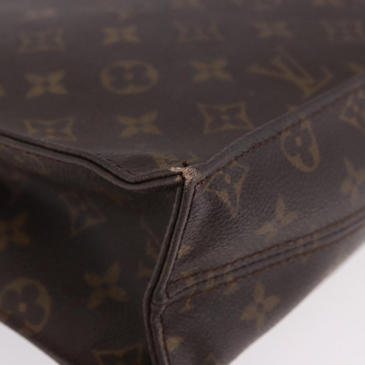 LOUIS VUITTON Monogram Sac Plat Hand Bag M51140 LV Auth 199944