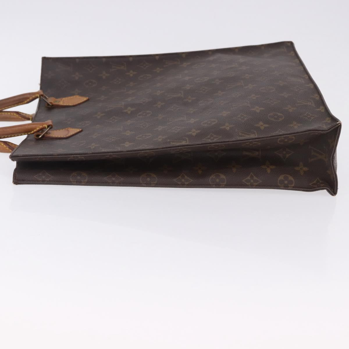 LOUIS VUITTON Monogram Sac Plat Hand Bag M51140 LV Auth 199944