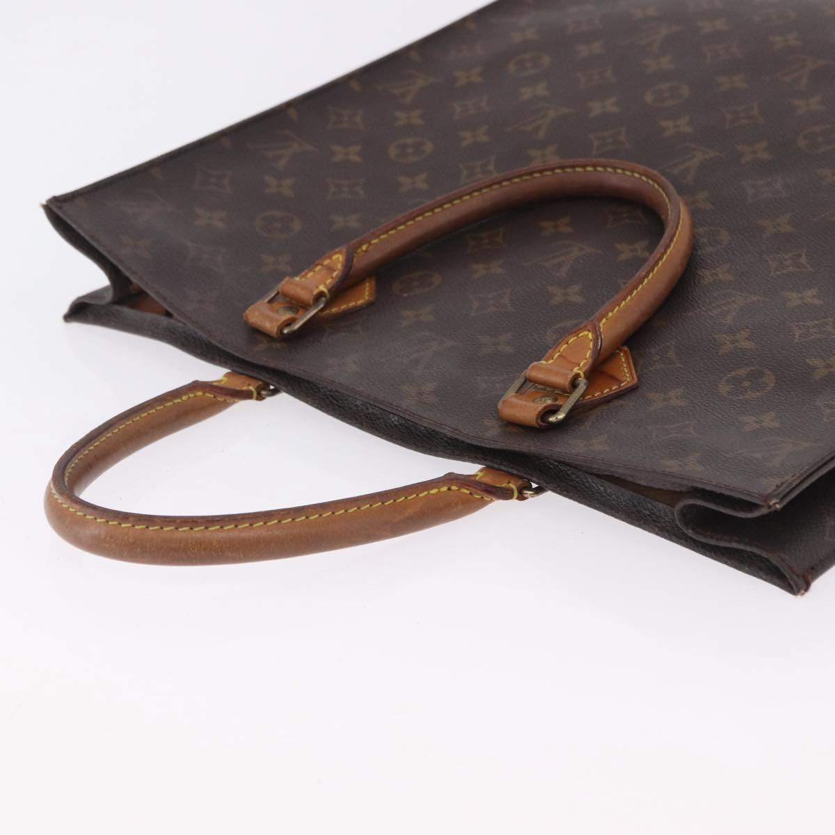 LOUIS VUITTON Monogram Sac Plat Hand Bag M51140 LV Auth 199944