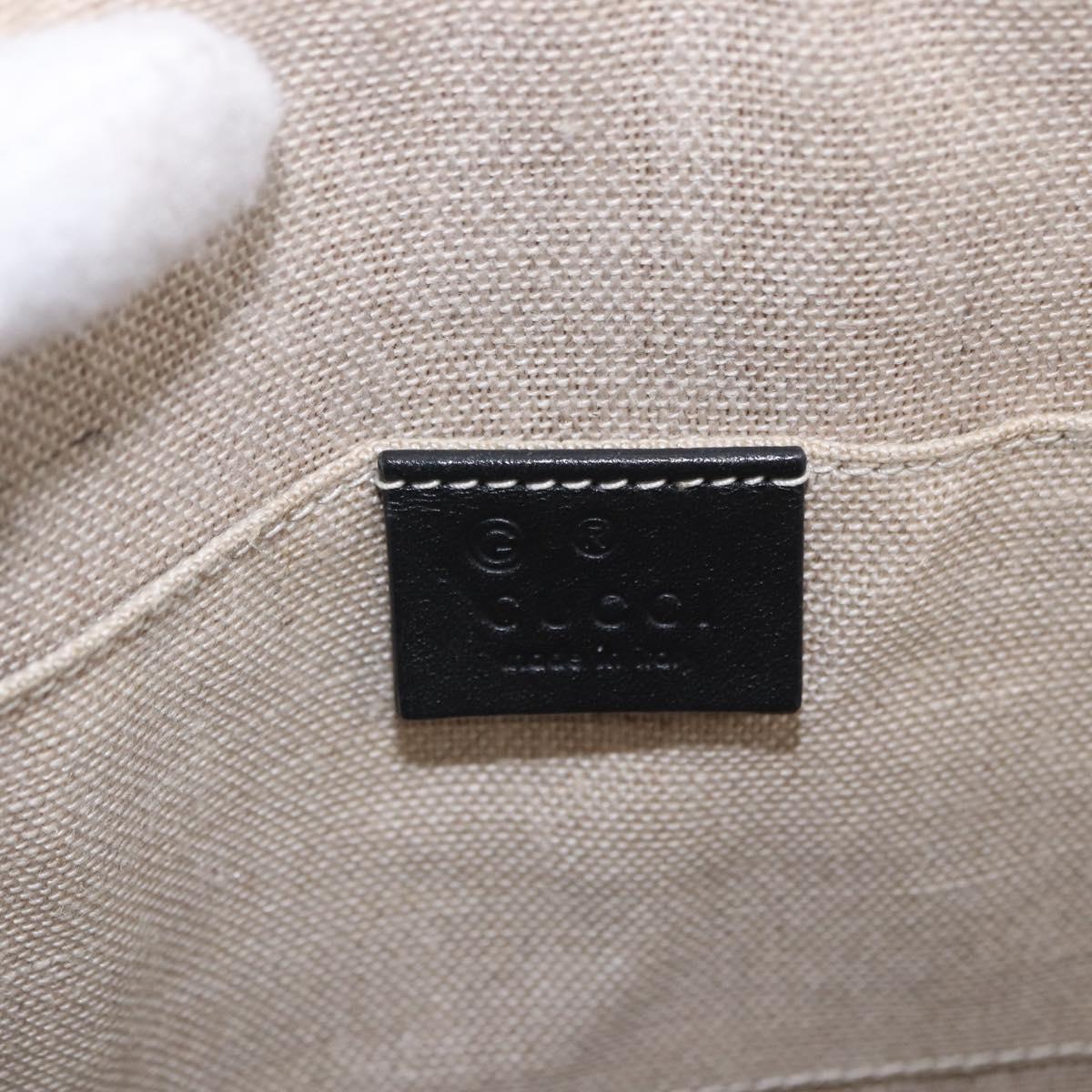 GUCCI Micro GG Canvas Guccissima Bag Leather 2way Black Gold 449654 Auth 199947V