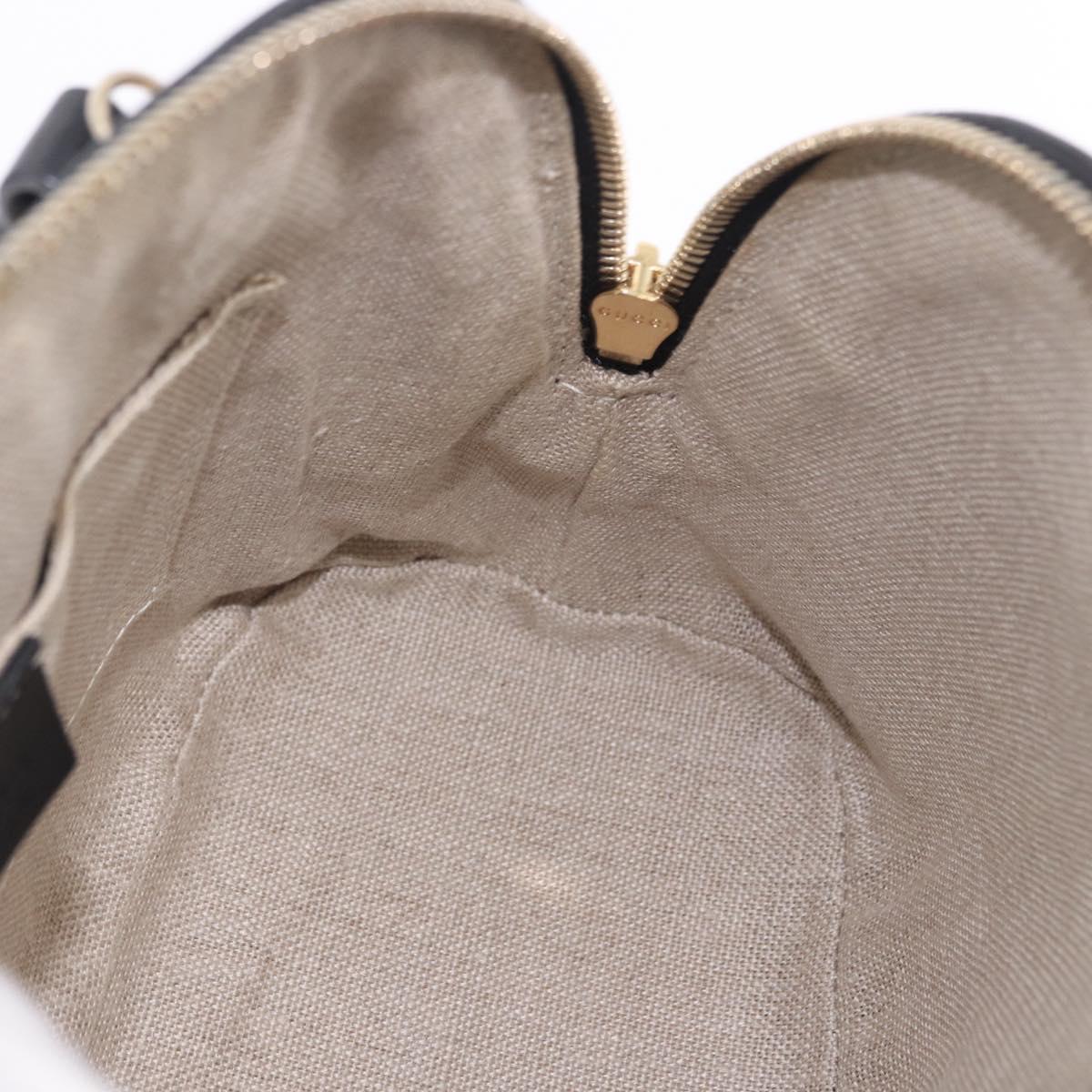 GUCCI Micro GG Canvas Guccissima Bag Leather 2way Black Gold 449654 Auth 199947V