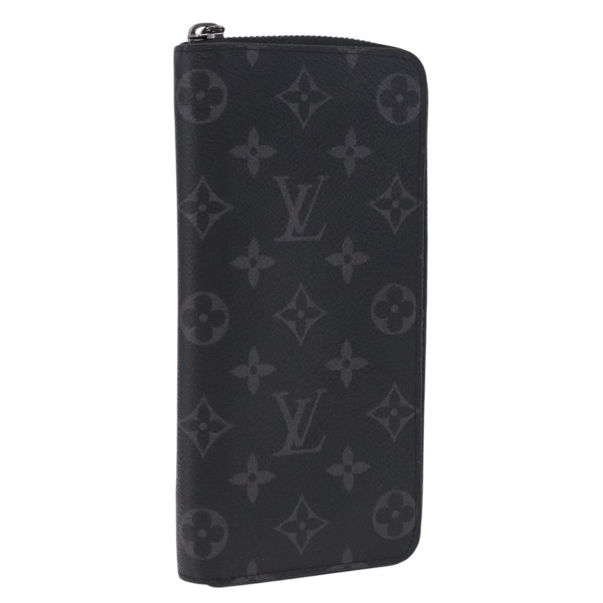 LOUIS VUITTON Monogram Eclipse Zippy Wallet Vertical Wallet M62295 Auth 199958M