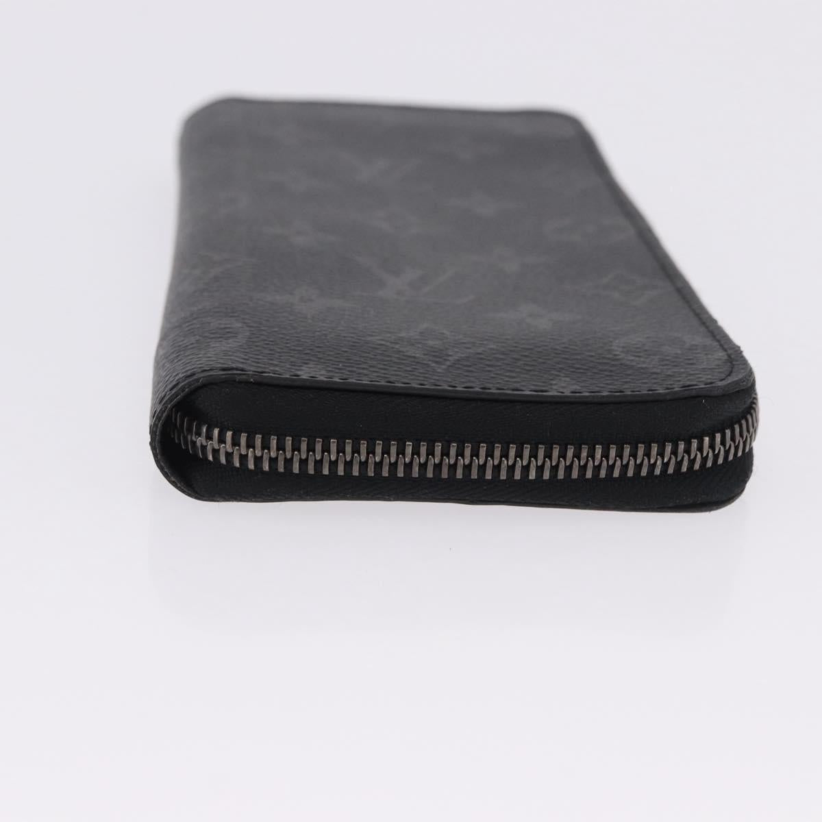 LOUIS VUITTON Monogram Eclipse Zippy Wallet Vertical Wallet M62295 Auth 199958M
