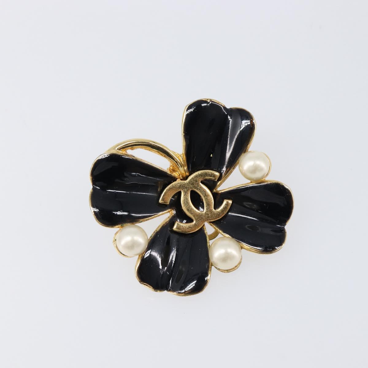 CHANEL Earring metal Gold Tone CC Auth 199960V