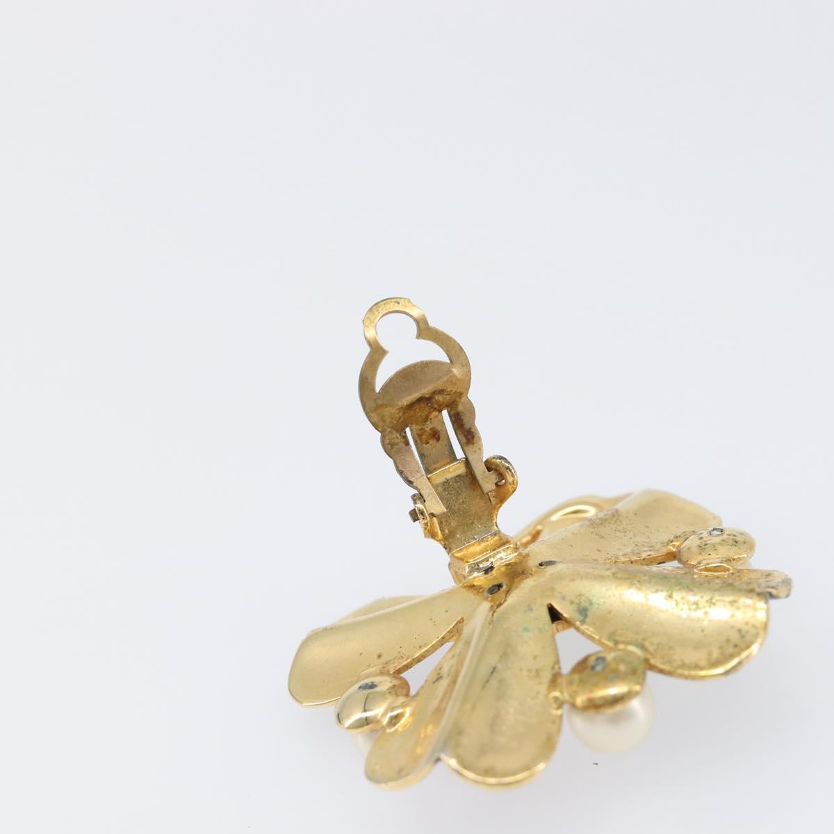 CHANEL Earring metal Gold Tone CC Auth 199960V