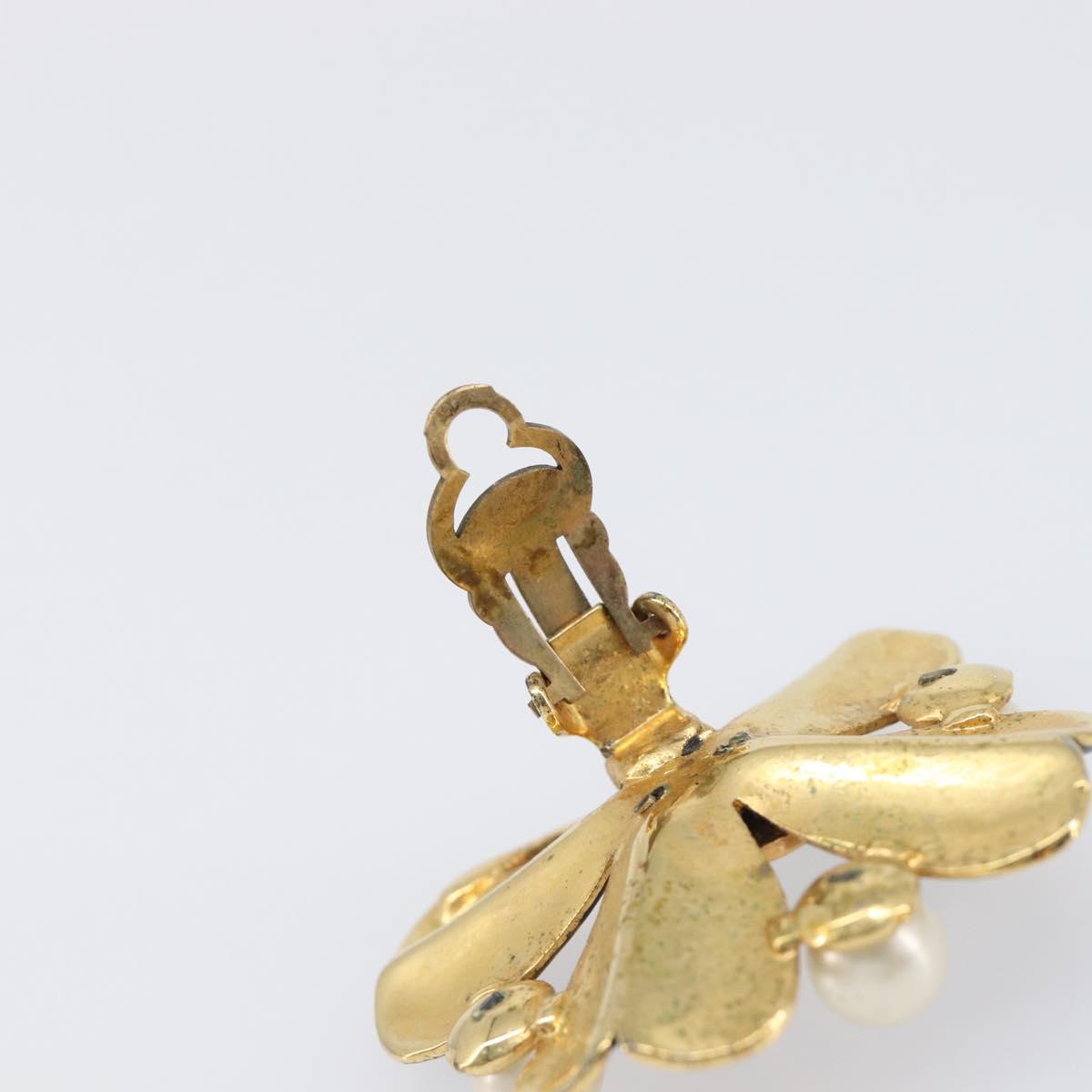CHANEL Earring metal Gold Tone CC Auth 199960V