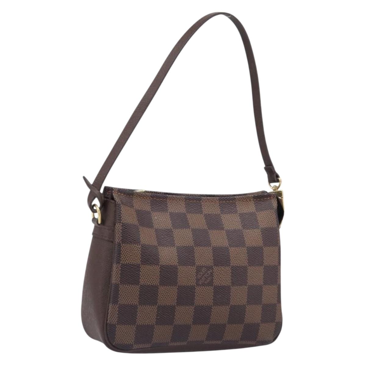 LOUIS VUITTON Damier Ebene Trousse Makeup Pouch N51982 LV Auth 199967A