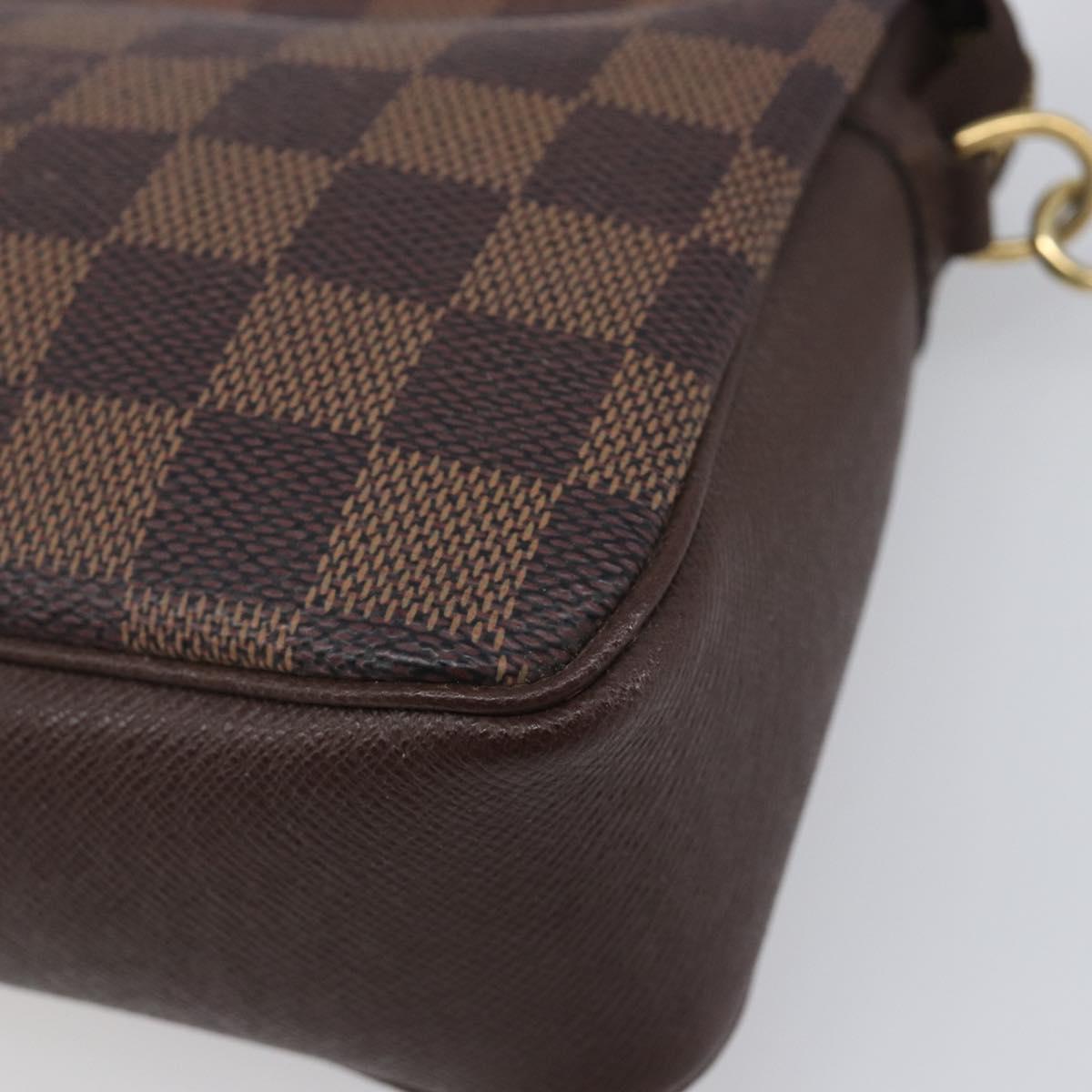 LOUIS VUITTON Damier Ebene Trousse Makeup Pouch N51982 LV Auth 199967A
