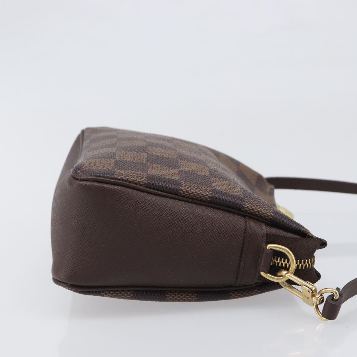 LOUIS VUITTON Damier Ebene Trousse Makeup Pouch N51982 LV Auth 199967A
