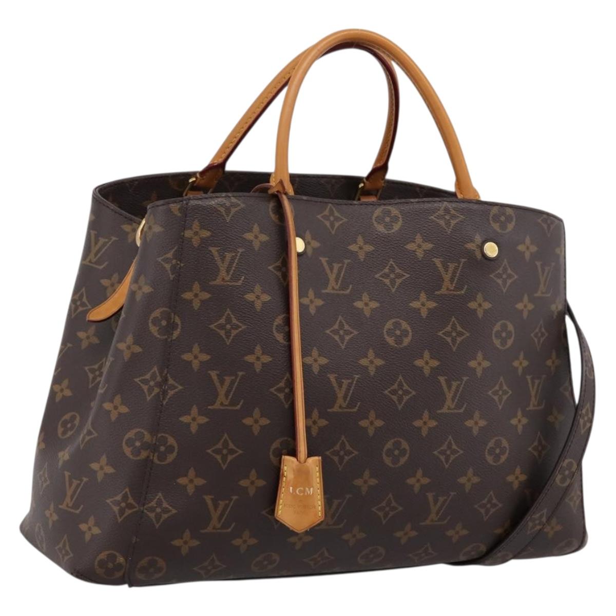 LOUIS VUITTON Monogram Montaigne GM Hand Bag 2way M41067 LV Auth 199969V