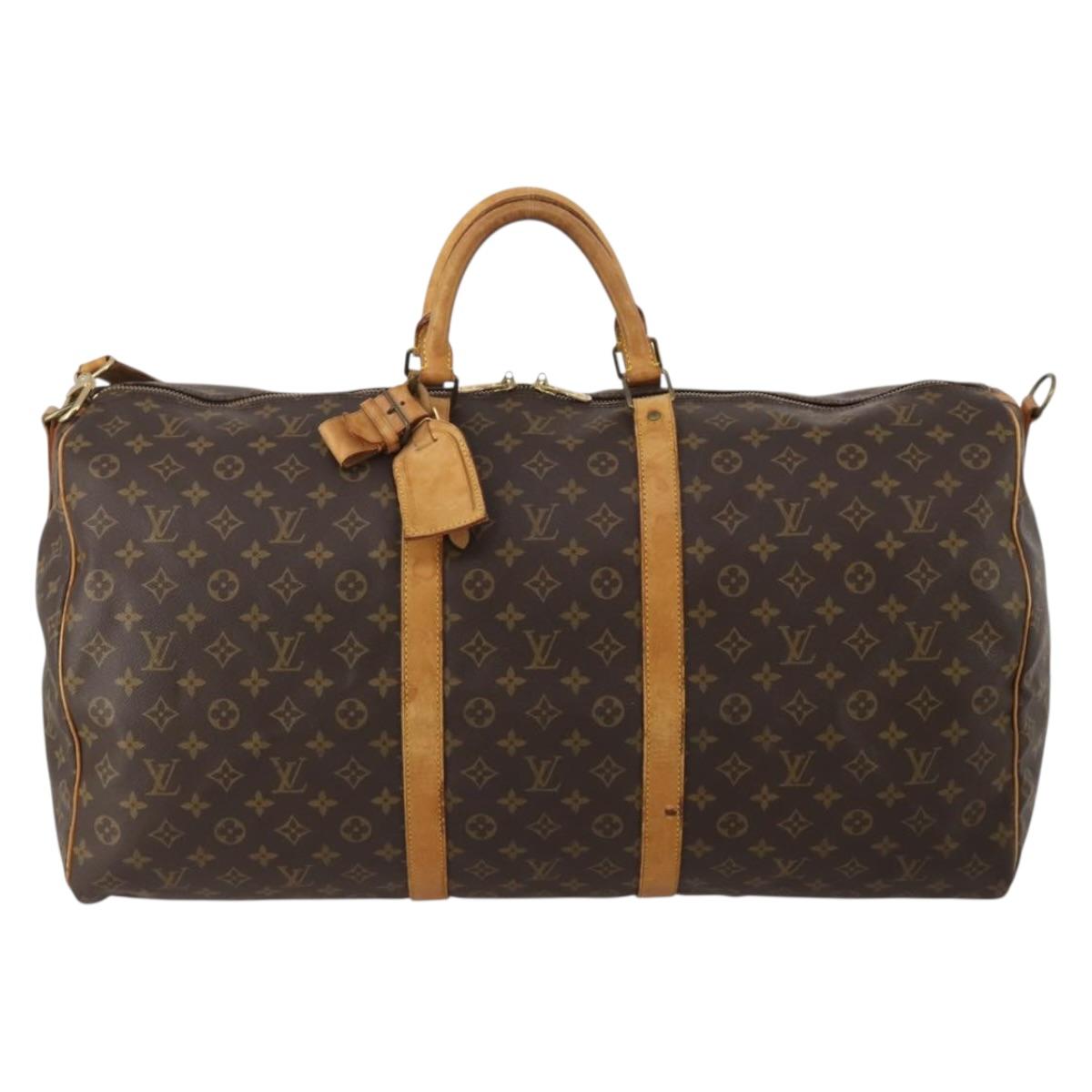 LOUIS VUITTON Monogram Keepall Bandouliere 60 Boston Bag M41412 LV Auth 199972
