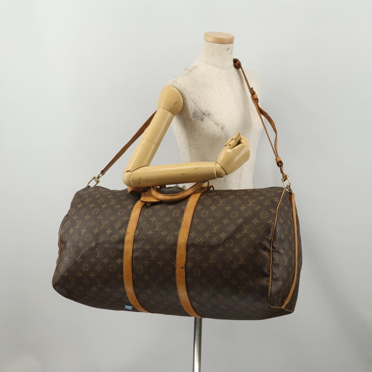 LOUIS VUITTON Monogram Keepall Bandouliere 60 Boston Bag M41412 LV Auth 199972