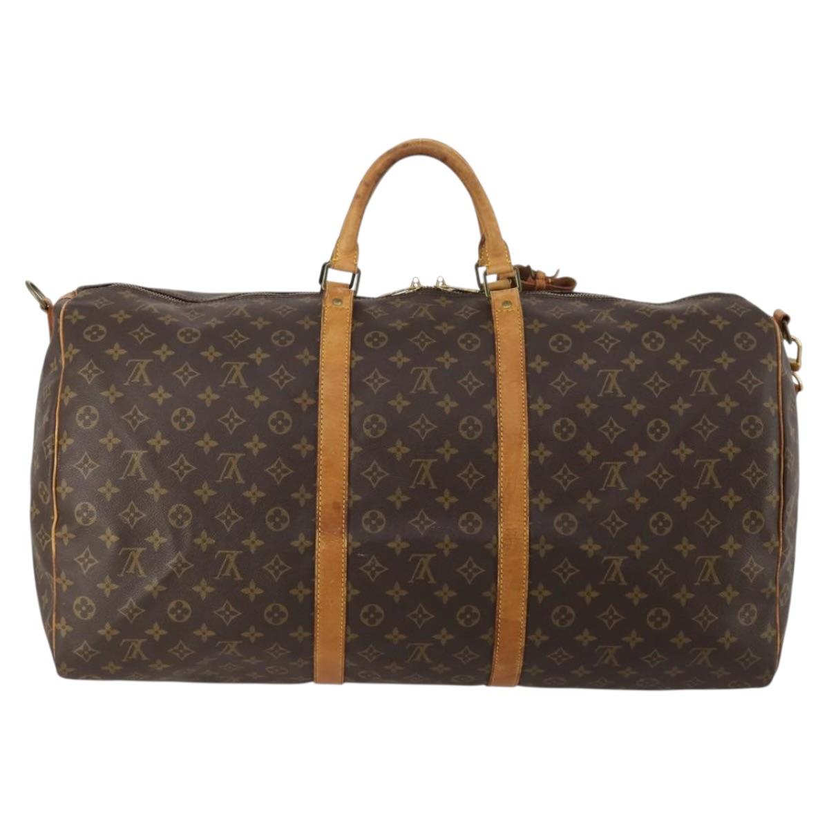 LOUIS VUITTON Monogram Keepall Bandouliere 60 Boston Bag M41412 LV Auth 199972