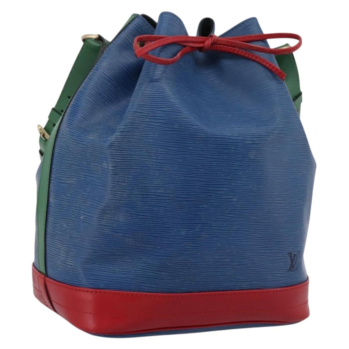 LOUIS VUITTON Epi Tricolor Noe Shoulder Bag Blue Red Green M44082 LV Auth 199974