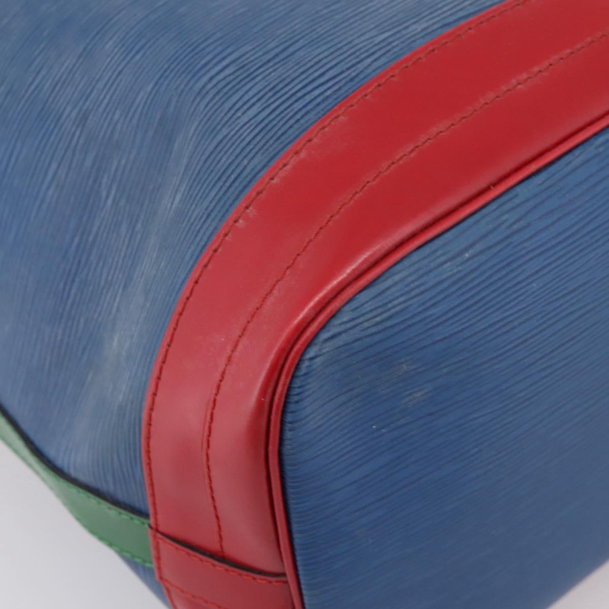 LOUIS VUITTON Epi Tricolor Noe Shoulder Bag Blue Red Green M44082 LV Auth 199974