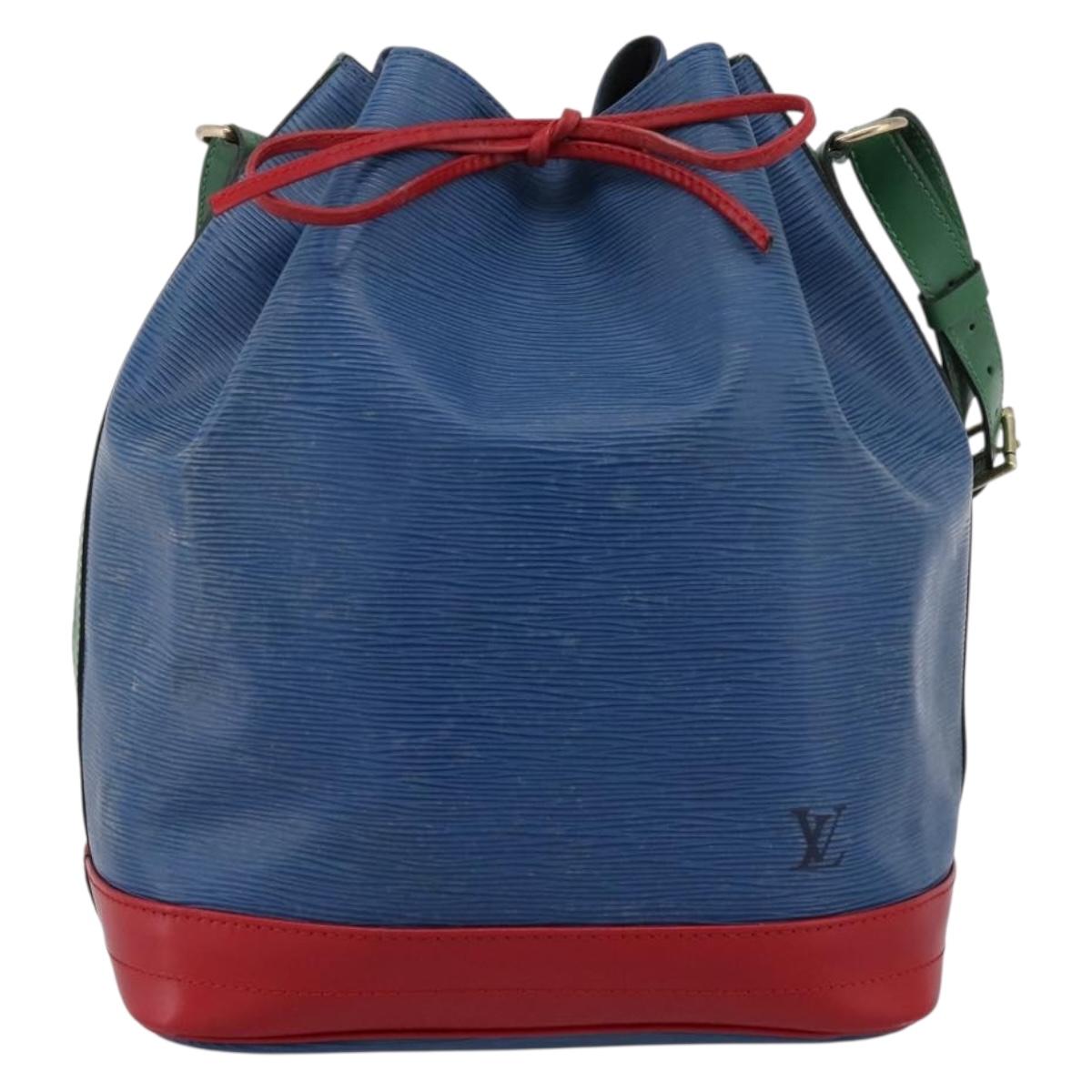 LOUIS VUITTON Epi Tricolor Noe Shoulder Bag Blue Red Green M44082 LV Auth 199974